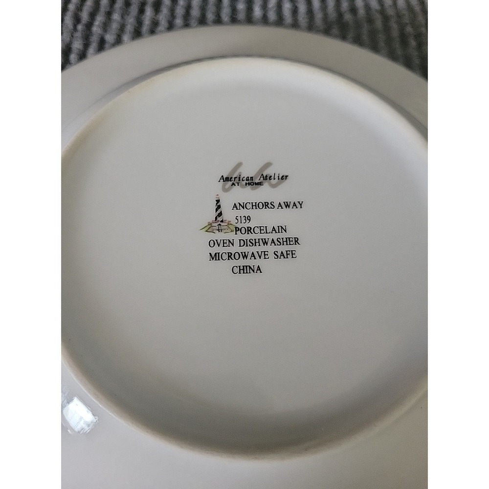 American Atelier Anchor's Away 5139 Soup Bowl 8.5" Porcelain - Picture 3 of 3